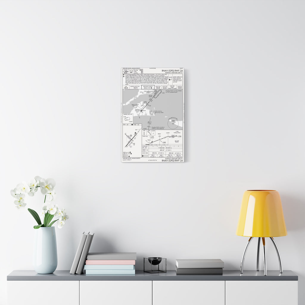 Canvas Print Martha's Vineyard Airport Approach Plate