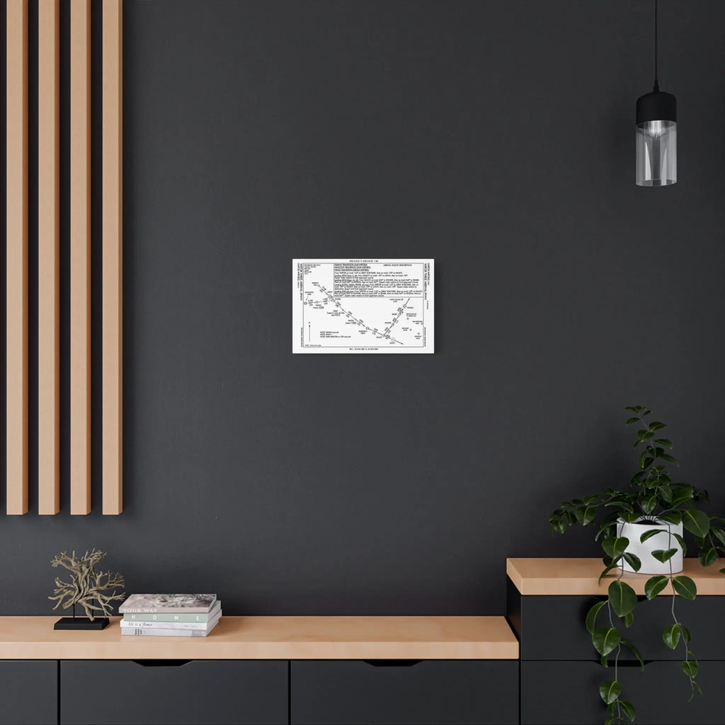 WIPOR3 RNAV Arrival to PVD on Matte Canvas, Stretched, 1.25" Printify